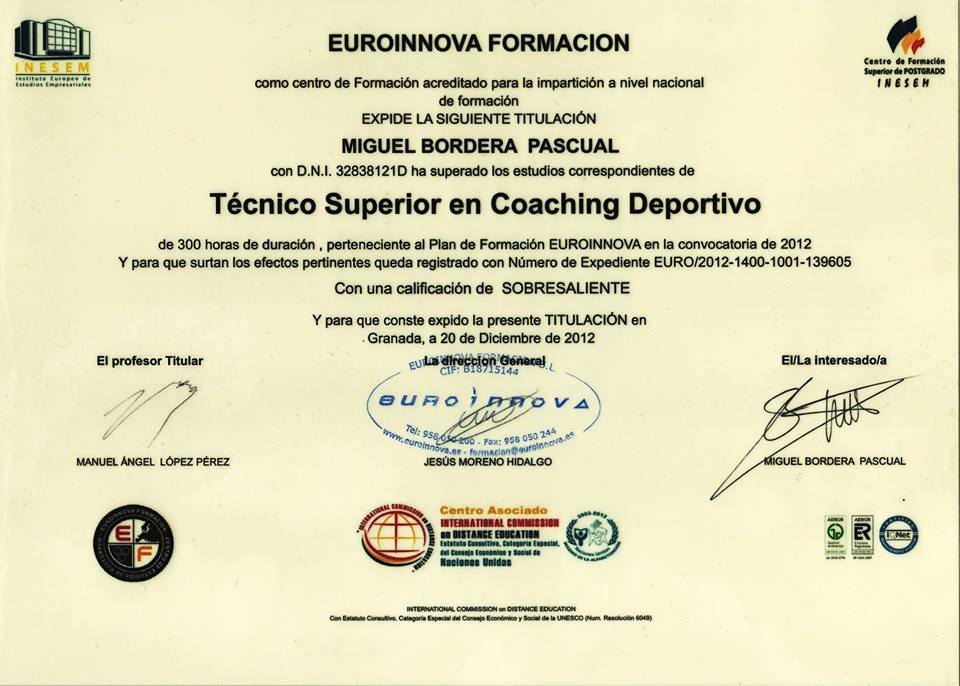 Diploma Coaching Deportivo